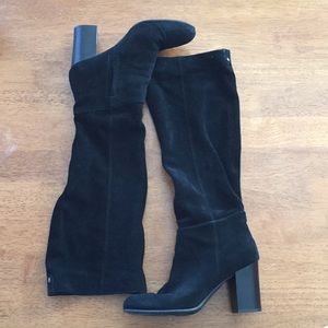 Sam Edelman black suede below the knee boots